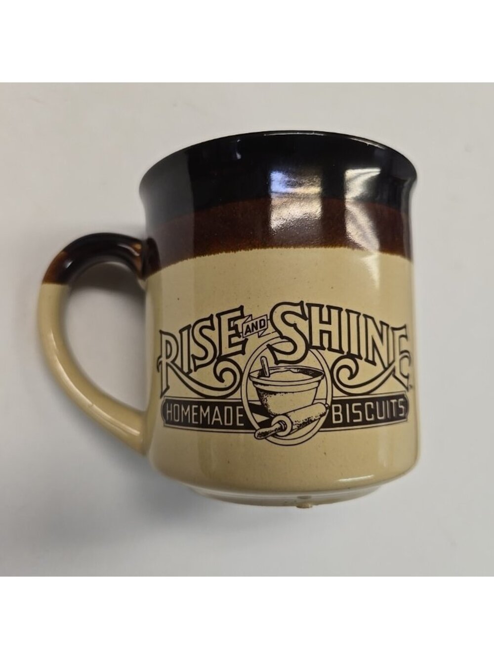 Vintage 1986 Hardees Rise And Shine Homemade Biscuits Coffee Cup Mug